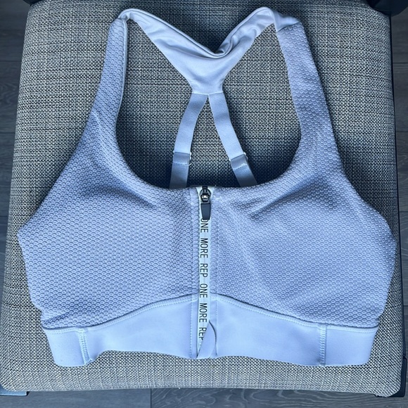 White Polka Front Zip Adjustable All Star Bra - Size XS - Picture 2 of 5